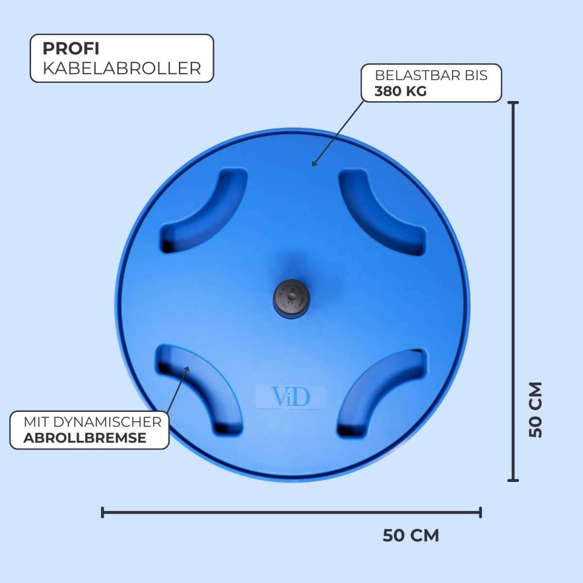 ViD® Kabelabroller bis 380KG | Ø 50 x 7,7 cm-1