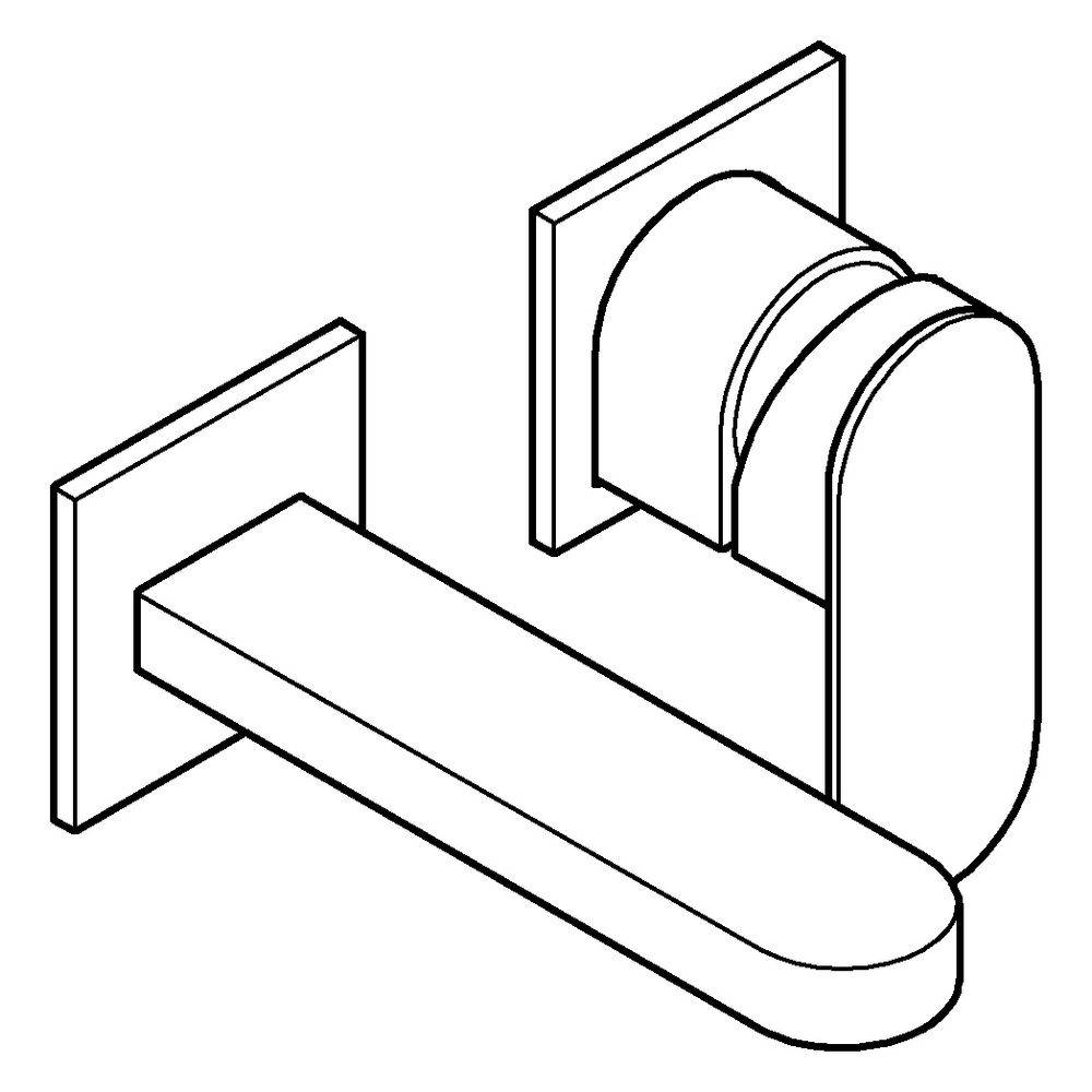 Grohe Waschtischbatterie, Plus, Wandmontage, 147mm, hard graphite, 1 Stk.-1