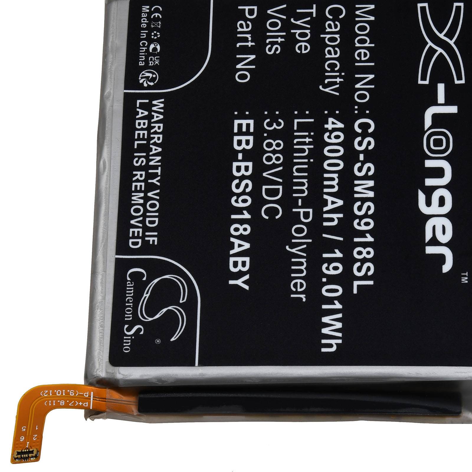 Akku passend für Samsung Galaxy S23 ULTRA 5G SM-S918B Smartphone Typ EB-BS918ABY, 3,88V, Li-Polymer-2