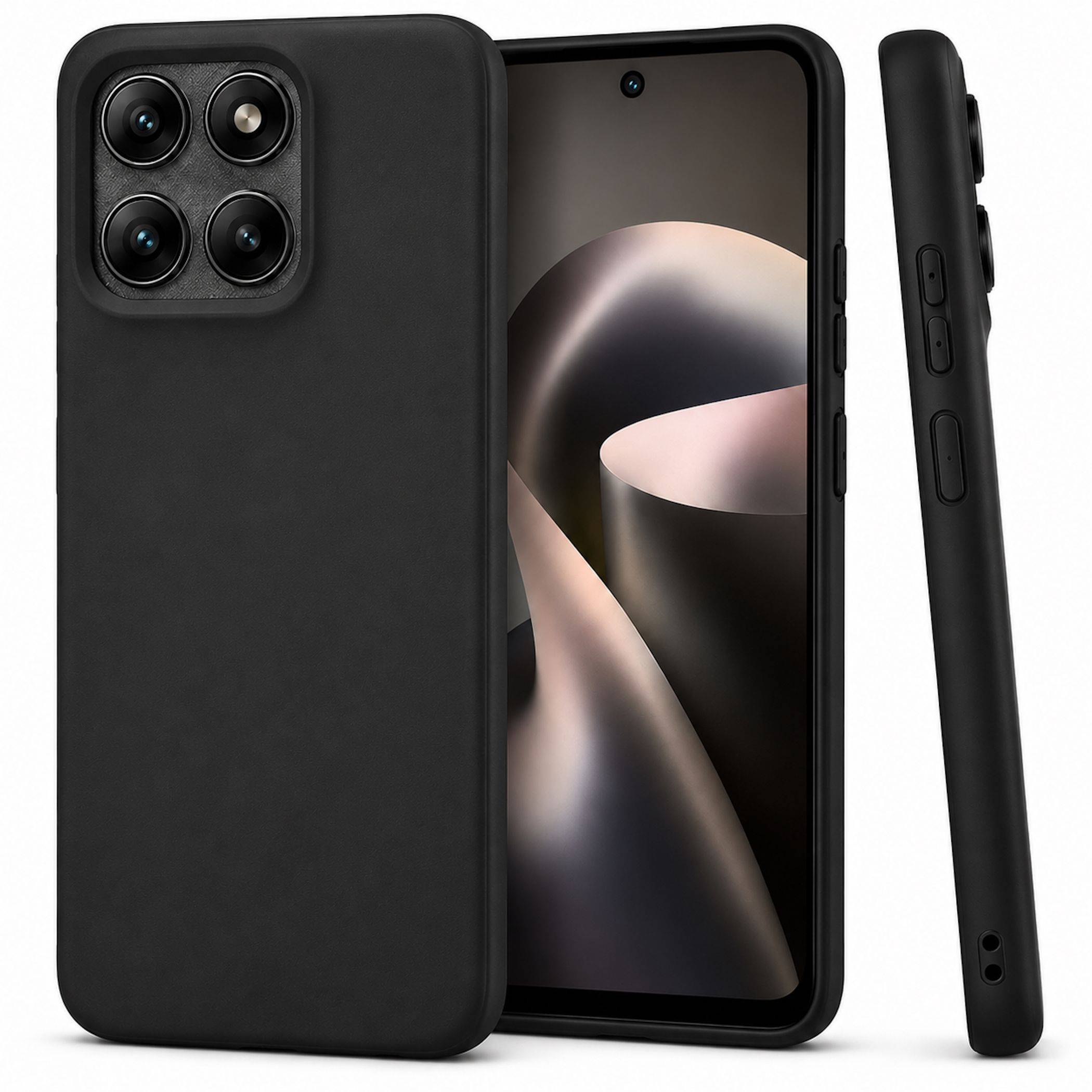 Handyhülle für Motorola Moto G47 / G37 / Power Silikon TPU Flexibel Schwarz-2
