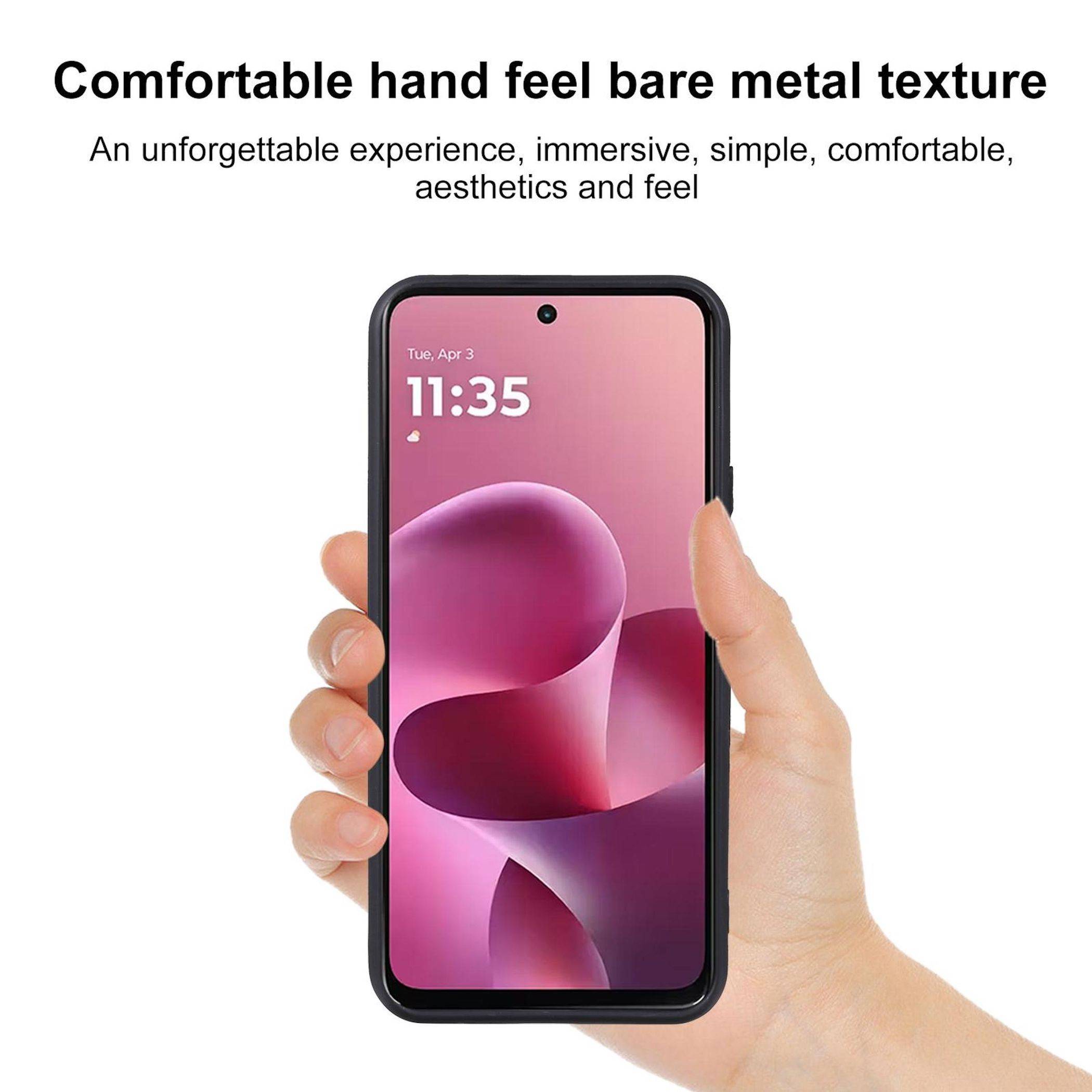 Handyhülle für Motorola Moto G47 / G37 / Power Silikon TPU Flexibel Schwarz-3