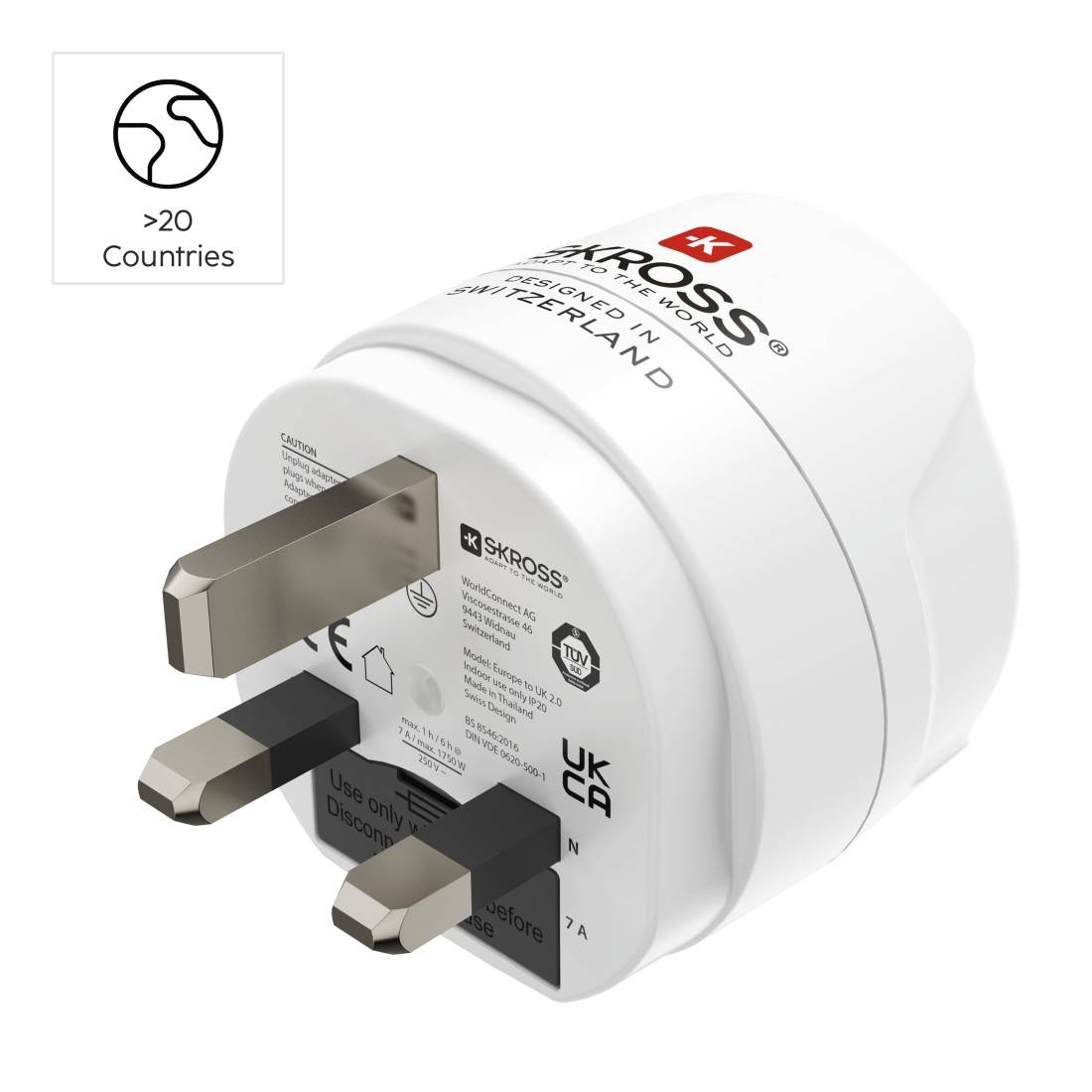 hama 00223486 Reiseadapter Typ G, 3-polig, für England, Commonwealth und UK-3
