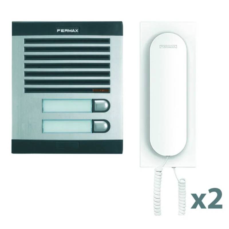 Fermax CITY Kit, für Zweifamilienhaus, mit Türstation CITY, UP, Telefon 3393, 1 Stk.-0