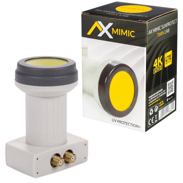 hb-digital Twin LNB AX MIMIC fuer 2 Teilnehmer mit Sunprotect wasserdicht
