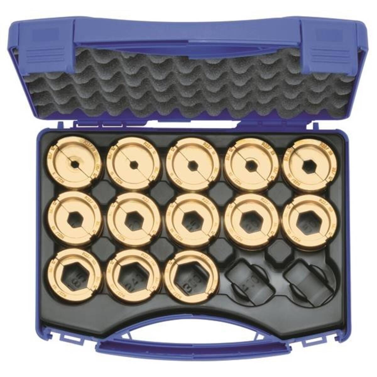 Klauke Presseinsatzset 6-300qmm R 22 im Kuns. 14 teilig Serie22-1