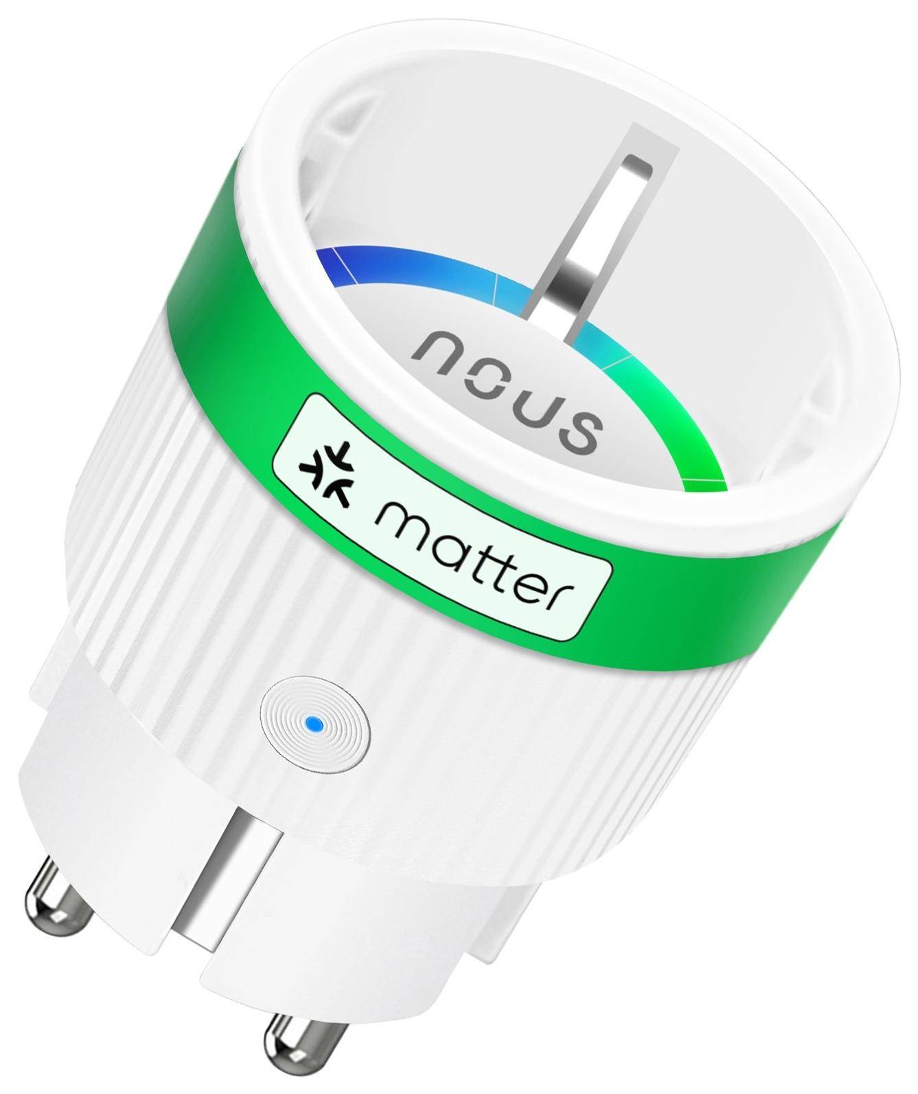 Nous A8M Smart Matter Steckdosen, WLAN, Energieüberwachung, Sprachsteuerung, 16A, 220-240V - Set Inhalt: 4er Set-1