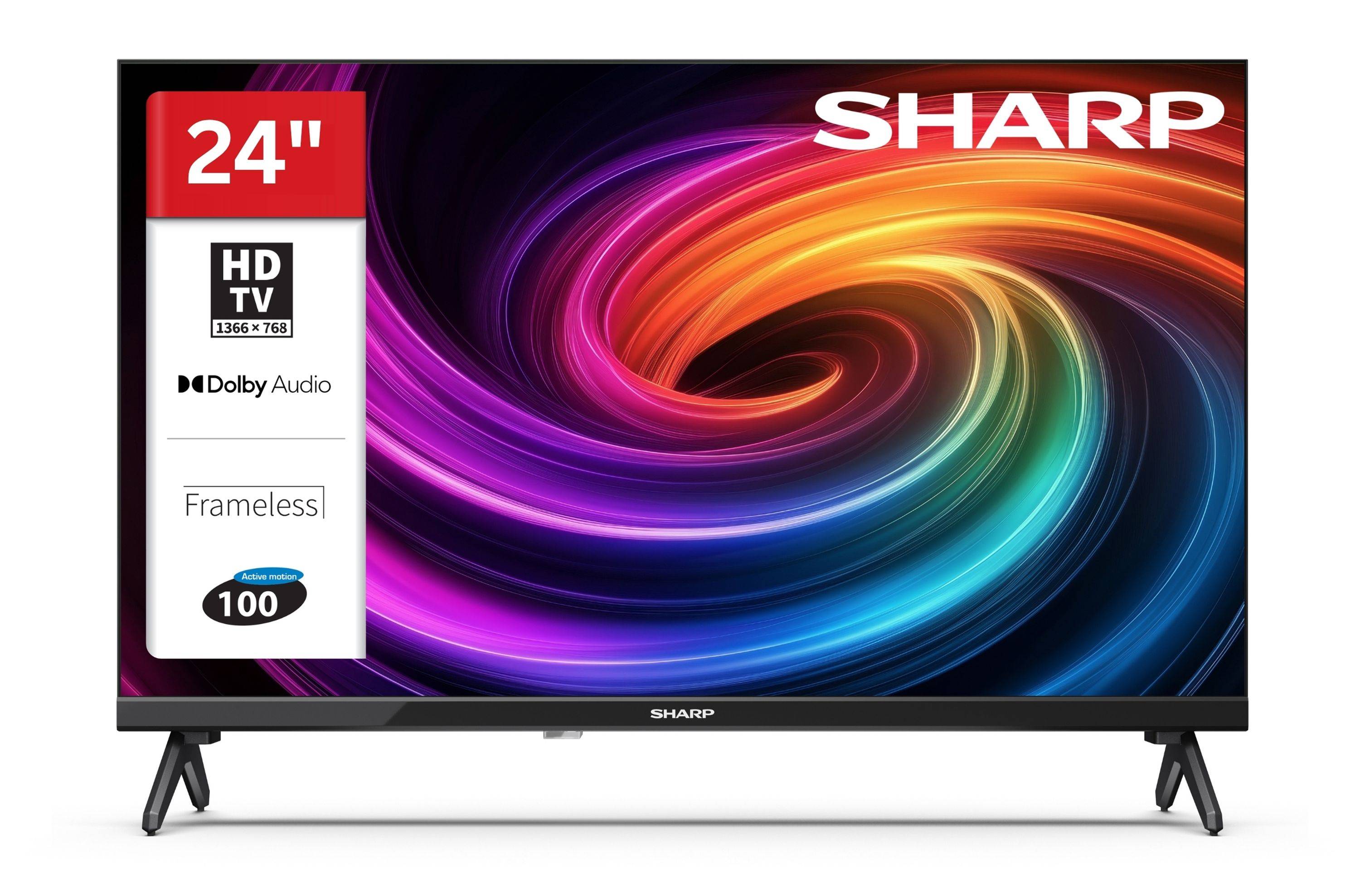 SHARP 24HA1705E 24 Zoll Fernseher LED TV mit HD Auflösung und Triple-Tuner DVB-C/-T2/-S2 (2026)-0