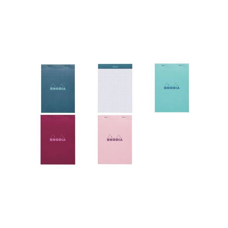 RHODIA Notizblock No. 16, DIN A5, kariert, pfauenblau-0