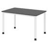 bümö Schreibtisch Serie-H - Größe: 120 x 80 cm, Dekor: Graphit, Gestell: Weiß