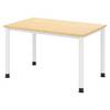 bümö Schreibtisch Serie-H - Dekor: Ahorn, Größe: 120 x 80 cm, Gestell: Weiß