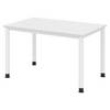 bümö Schreibtisch Serie-H - Dekor: Weiß, Größe: 120 x 80 cm, Gestell: Weiß