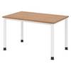 bümö Schreibtisch Serie-H - Größe: 120 x 80 cm, Dekor: Nussbaum, Gestell: Weiß