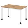 bümö Schreibtisch Serie-H - Dekor: Asteiche, Größe: 120 x 80 cm, Gestell: Weiß