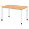 bümö Schreibtisch Serie-H - Dekor: Buche, Größe: 120 x 80 cm, Gestell: Weiß