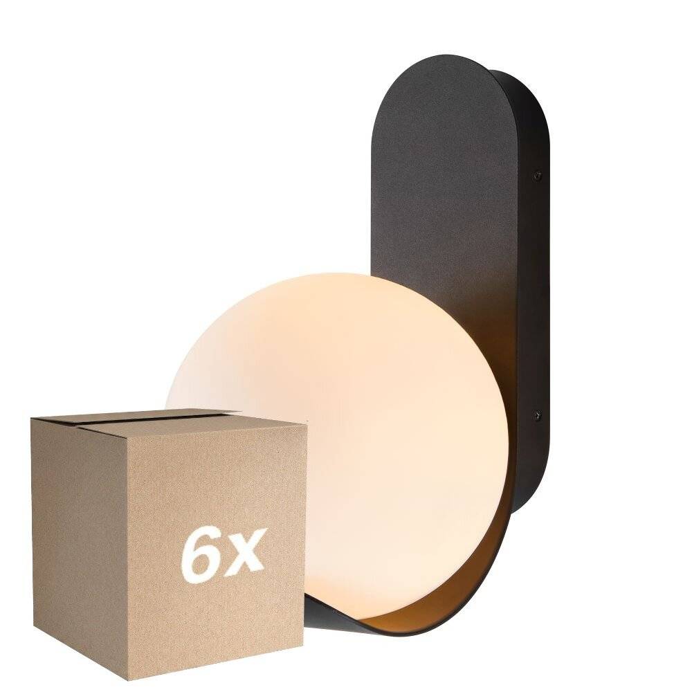 Mehrfachpackung 6x Nordlux Dalius Wandleuchte Schwarz | Geeignet für 1x E27-0