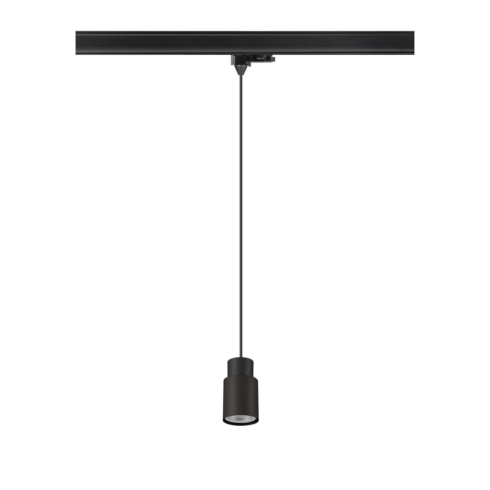 SLV Schienenstrahler Pendelleuchte Puri 2.0 3-Phasen Aluminium Schwarz | Geeignet für 1x GU10 - D-2