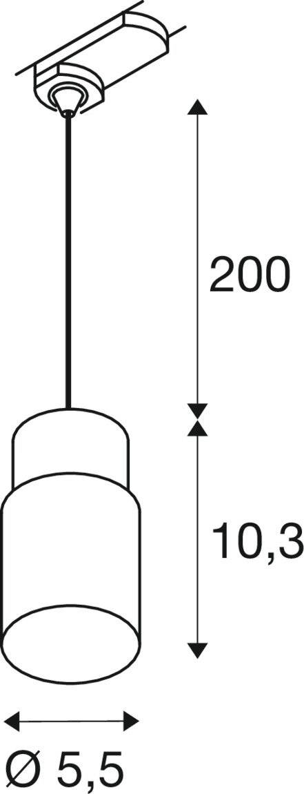 Symbolbild für SLV Schienenstrahler Pendelleuchte Puri 2.0 3-Phasen Aluminium Schwarz | Geeignet für 1x GU10 - D