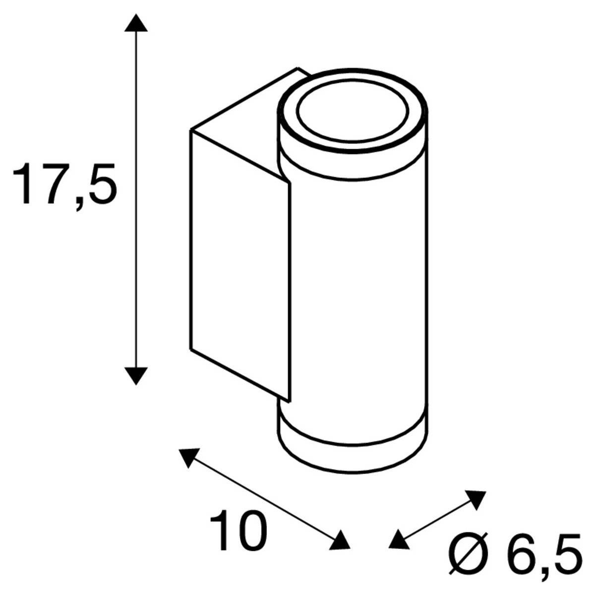 Symbolbild für SLV Helia Pro S Up/Down Wandleuchte Aluminium Anthrazit 12W 1400lm - 827 Extra Warmweiß | Außenbe