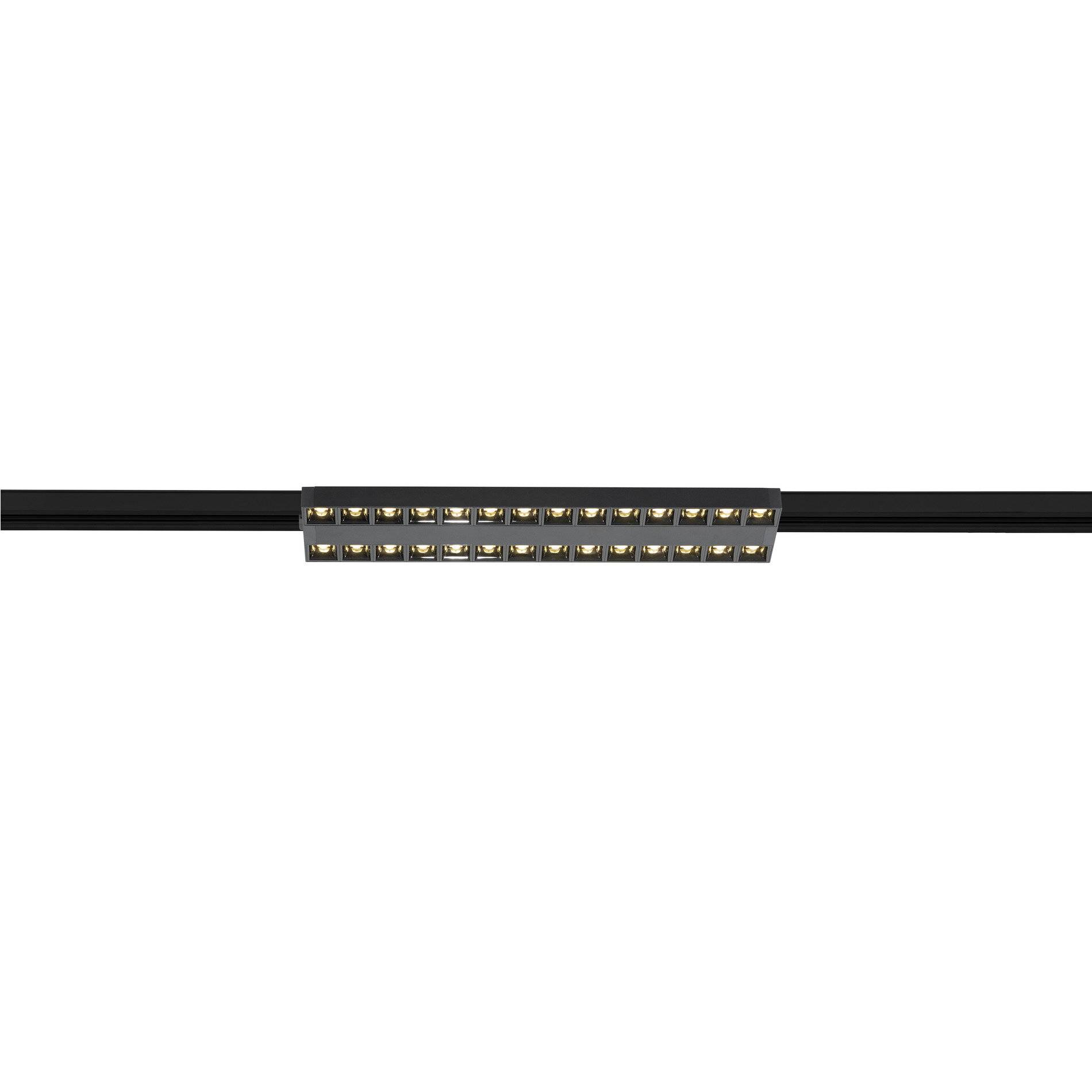 SLV Schienenstrahler Sight Evo 3-Phasen Aluminium Schwarz Doppelt 25W 6400lm 60D - 830 Warmweiß |-0