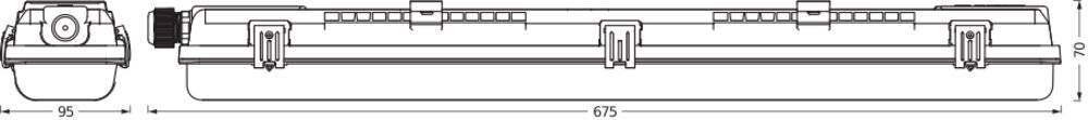 Symbolbild für Ledvance LED-Feuchtraumleuchte Feuchtigkeitsdicht Gehäuse Submarine 2x7W 1600lm - 840 Kaltweiß |