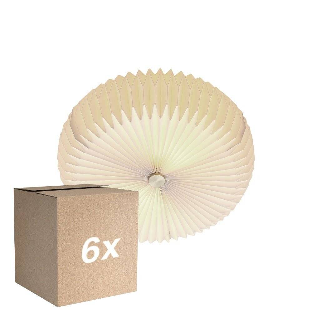 Mehrfachpackung 6x Nordlux Belloy Wand und Deckenleuchte 40 Papier/Stahl Weiß | Geeignet für 1x E-0