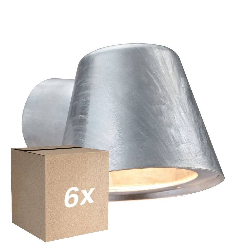 Mehrfachpackung 6x Nordlux Aleria Wandleuchte Verzinkter Stahl Grau | Geeignet für GU10-0