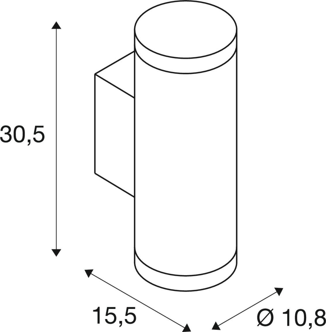 Symbolbild für SLV Helia Pro L Wandleuchte Aluminium Weiß 15W 1800lm - 827 Extra Warmweiß | Außenbeleuchtung - I