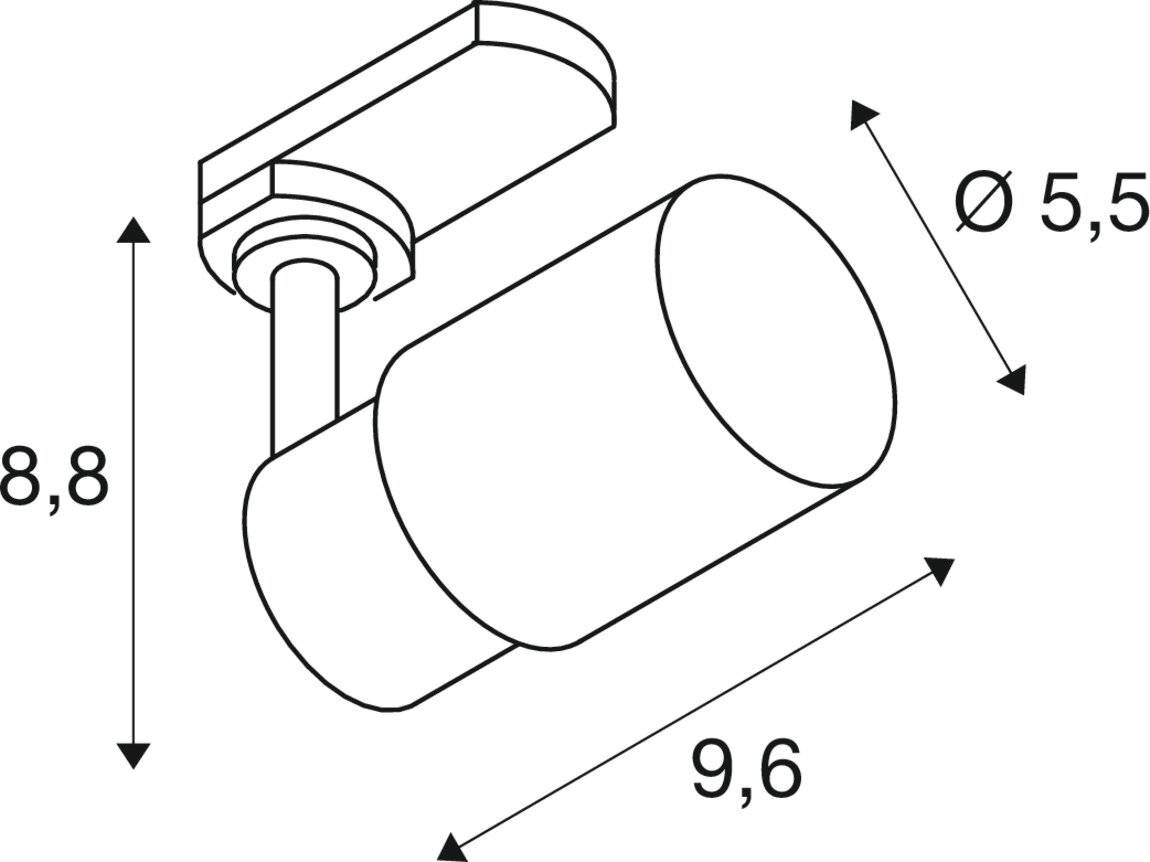 Symbolbild für SLV 1008266 PURI 2.0 Tube 3~ Spot GU10 1x max. 6W sw
