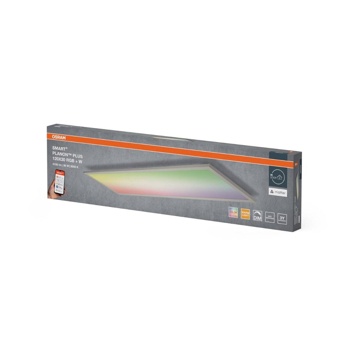 Preisbild für Ledvance LED Panel Smart+ Planon Plus 36W 3000lm - 830 Warm White + RGB | 120x30cm - UGR