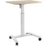 1-Säulen-Schreibtisch Atlanta mit Rollen BxT 800 x 600 mm weiß Birke. TAKKT Industrial & Packaging GmbH