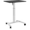 1-Säulen-Schreibtisch Atlanta mit Rollen BxT 800 x 600 mm weiß dunkelgrau. TAKKT Industrial & Packaging GmbH