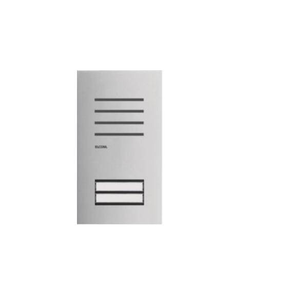 ELCOM Frontplatte Audio 2Tasten 2D Edelstahl ONE