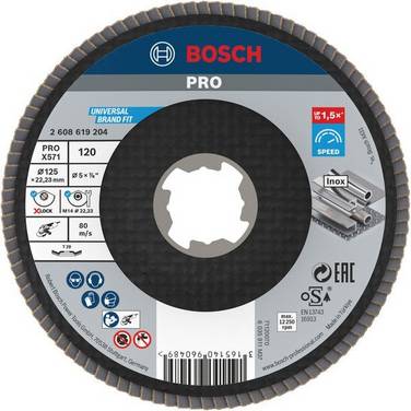 10 Stk. Bosch Power Tools X-LOCK Fächerscheibe