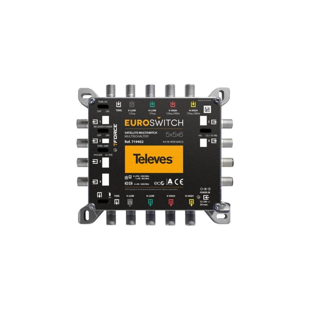Televes Multischalter 5 in 6 Guß MSE56NCQ-0