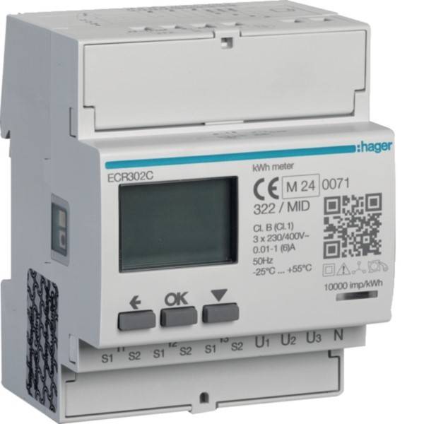 Hager Energiezähler 3phasig ECR302C