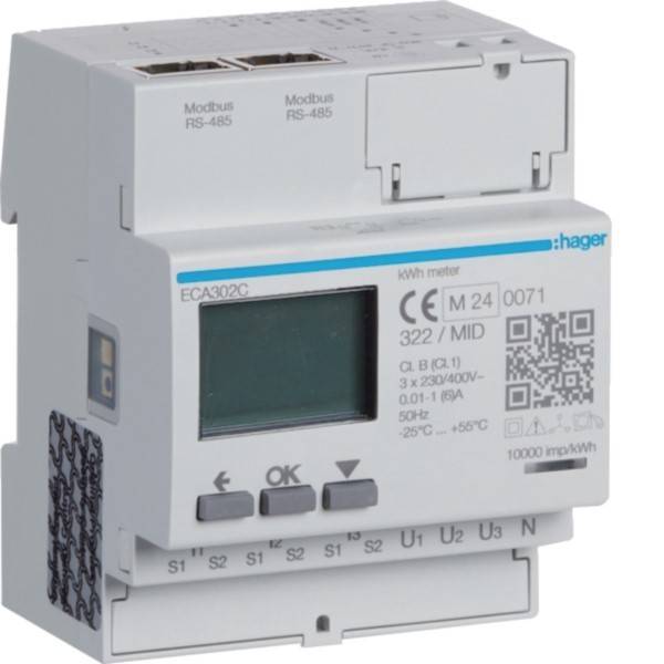 Hager Energiezähler 3phasig ECA302C-0