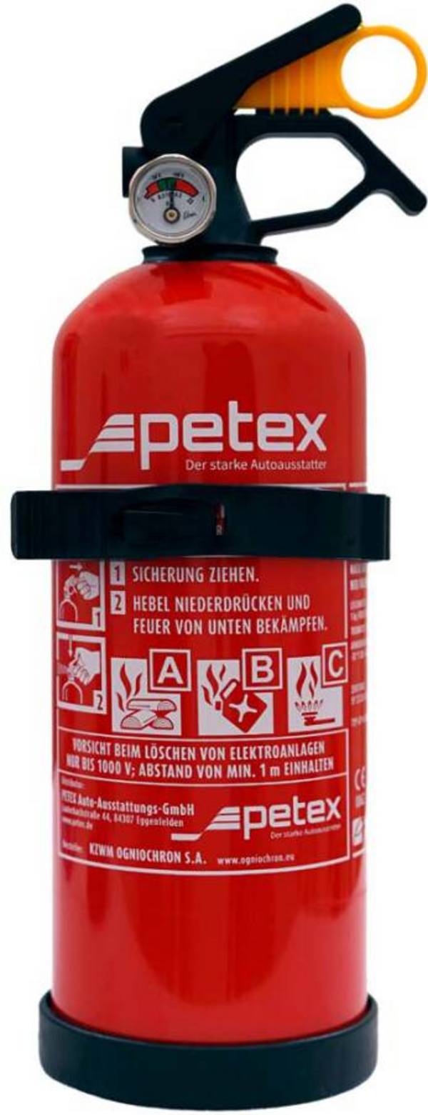 Dauerdrucklöscher mit Manometer 932131903 Löschmittel 1 kg Löschpulver ABC Typ mit Manometer geeignet für Brandklassen A