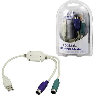 LogiLink USB 1.1 Anschlusskabel [1x USB 1.1 Stecker A - 2x PS/2-Buchse] neu  kaufen