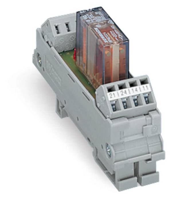 WAGO Relaismodul,Eingangsnennspannung AC/DC 24 V,2 Wechsler,grau