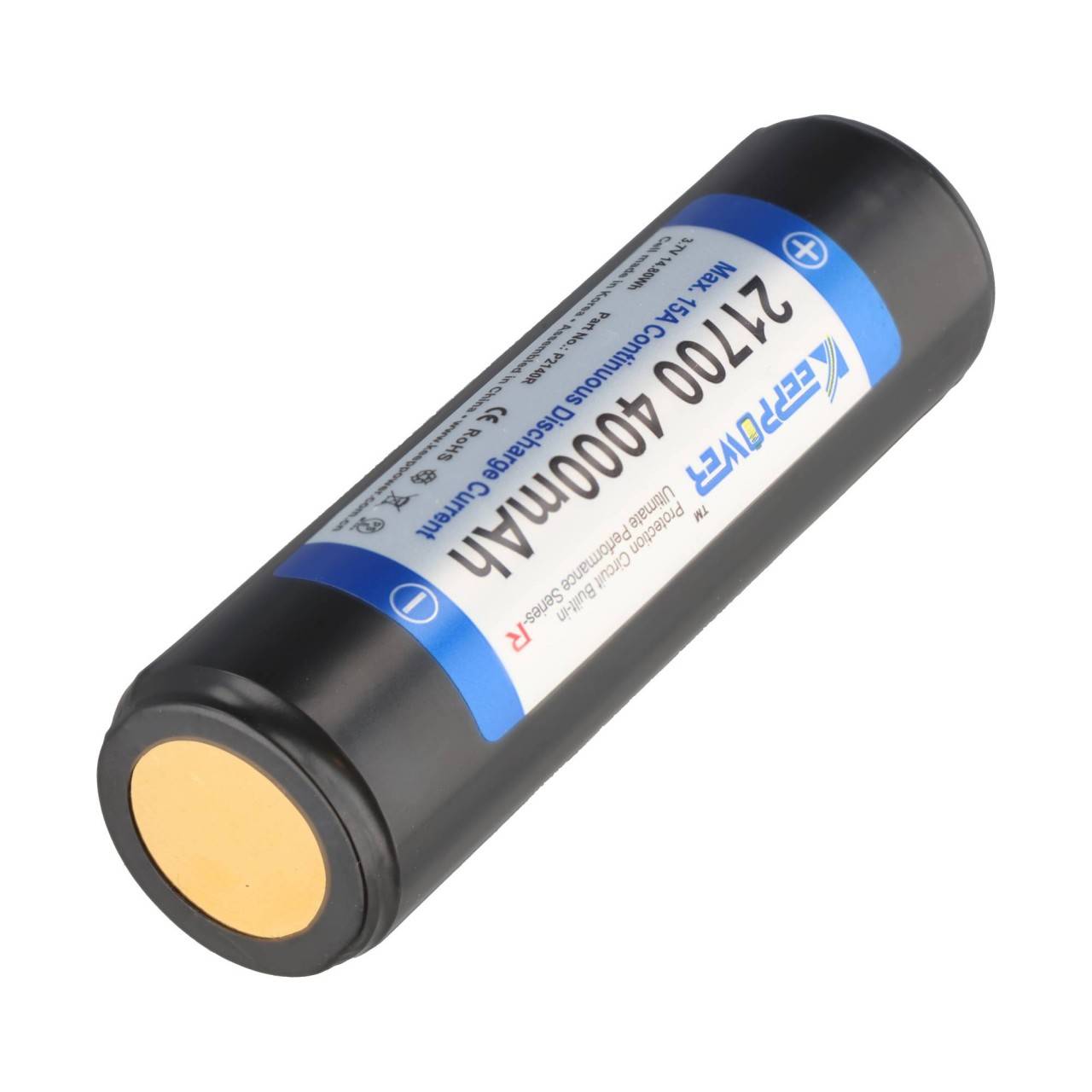 2 Stück Keeppower 21700 15A 4000mAh 3,6V - 3,7V Li-Ion-Akku PCB geschützt P2140R-2