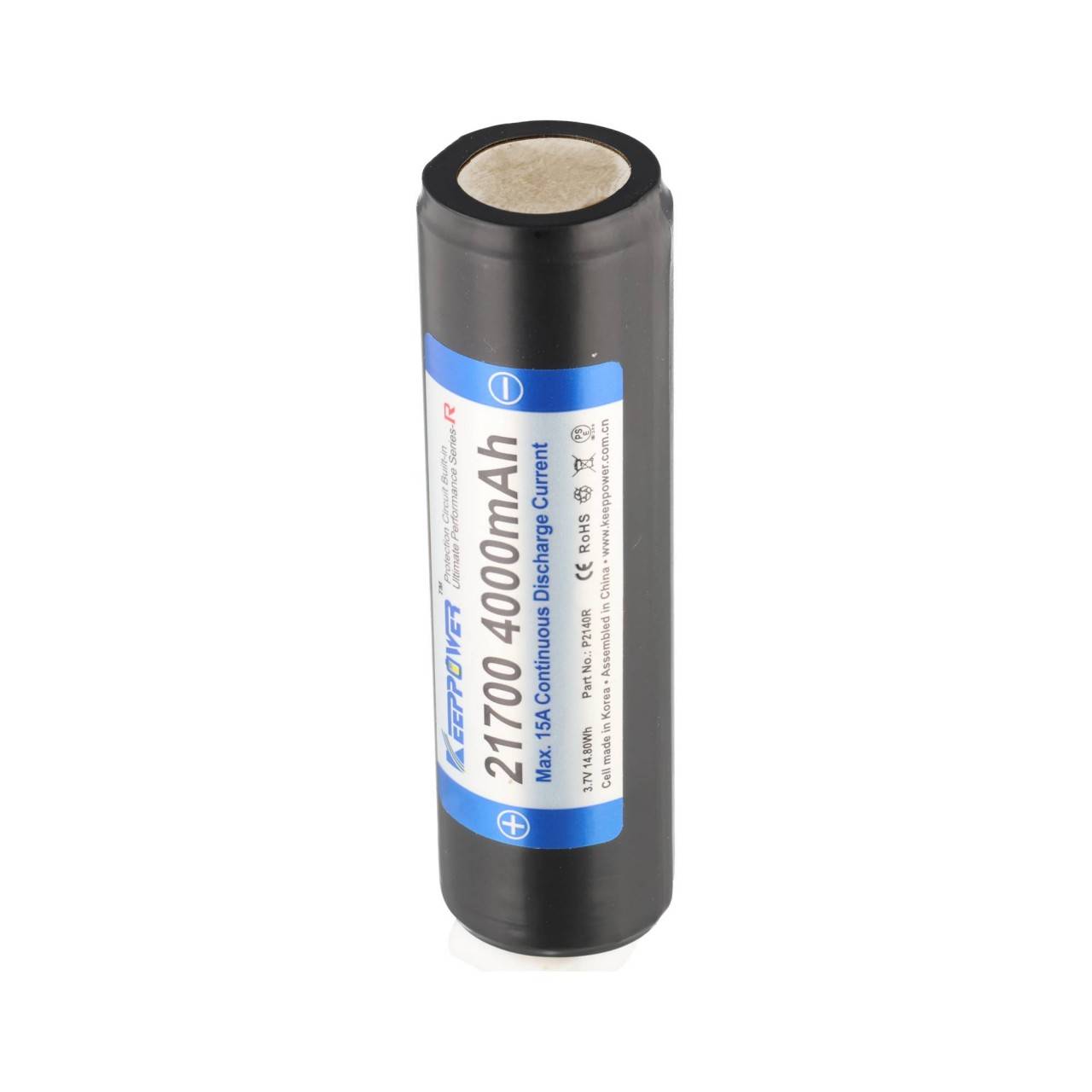 2 Stück Keeppower 21700 15A 4000mAh 3,6V - 3,7V Li-Ion-Akku PCB geschützt P2140R-4