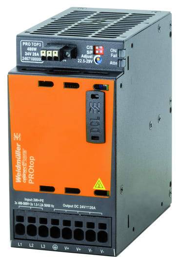 WEIDMÜLLER PRO TOP3 480W 24V 20A CO, Stromversorgung, Schaltnetzgerät, 24 V