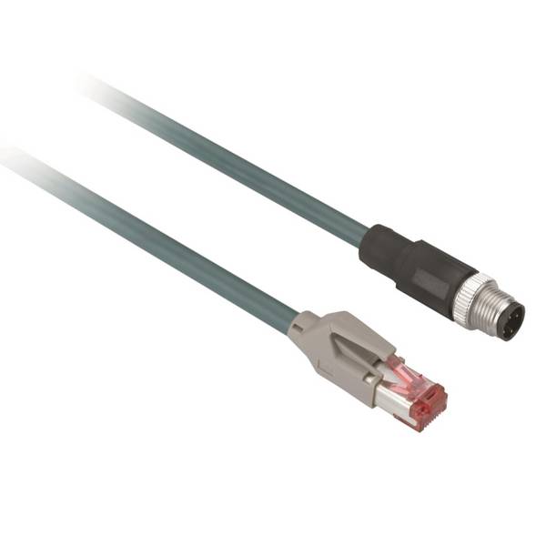 Telemecanique XGSZ12E4510 RFID Kabel M12 m.Kodierung D f.RJ45 Ethernet 10m