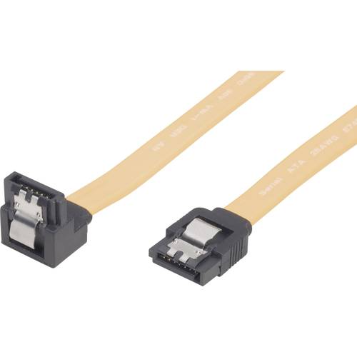 Thumbnail - renkforce SATA II (300) Kabel L-Typ mit kurzem Stecker 1x gewinkelt 0,5 m