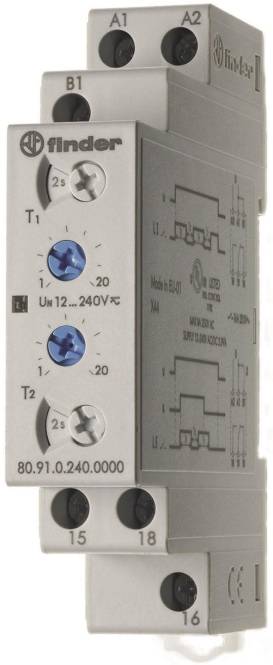 Finder Asymmetrischer Taktgeber 80.91.0.240.0000 1W 16A 12-240VAC/DC Industriematerial-0