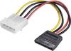 Renkforce Strom Adapter [1x IDE-Strom-Stecker 4pol. - 1x SATA-Strom-Buchse 15pol.] 0.12 m Schwarz, Rot, Gelb