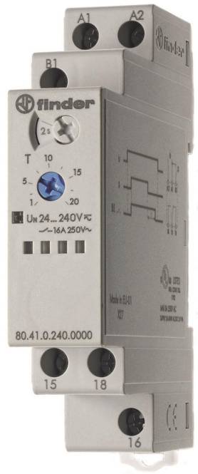 Finder Zeitrelais 80.41.0.240.0000 1W 16A 24-240VAC/DC Industriematerial Ind-Schaltgeraete-0