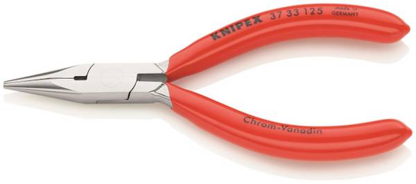 Knipex 37 33 125 Greifzange 3733125 halbrund 125mm f.Feinmechanik verchromt