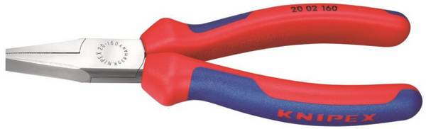 Knipex 20 02 160 Flachzange 2002160 160mm poliert 2-Komp. Griffhülle