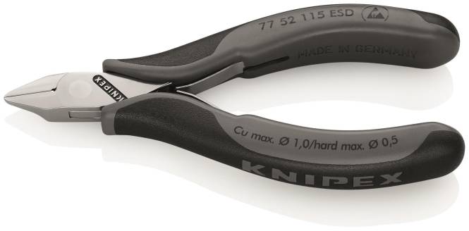 Knipex 77 52 115 ESD 7752115ESD Elektronik Seiten-schneider spitz flach-0